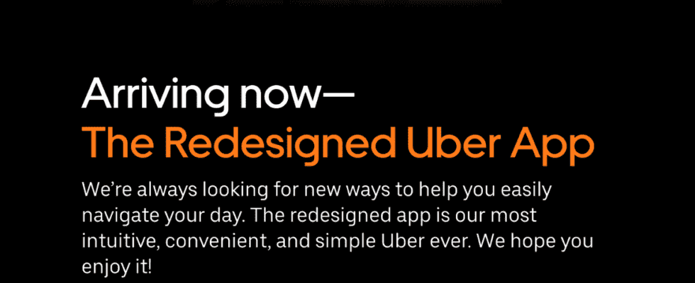Uber Die Uber App erhaelt ein Redesign mit Live Aktivitaeten und anderen