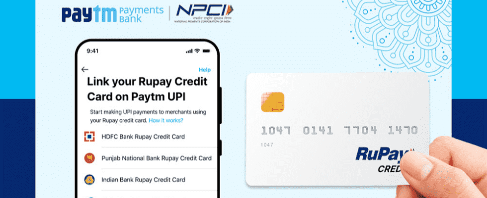 Upi Paytm Payments Bank fuehrt RuPay Kreditkarte auf UPI ein