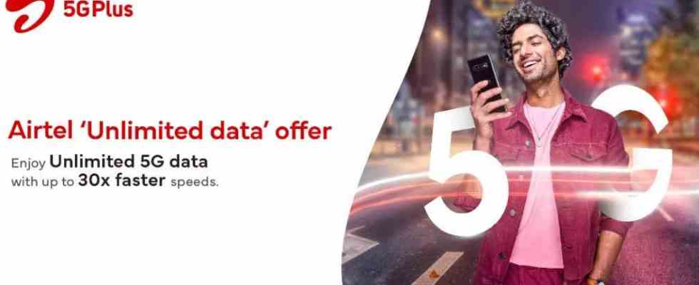 Airtel Airtel fuehrt das Angebot „Unbegrenzte Daten fuer seine 5G Kunden
