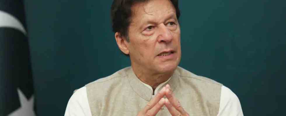 Der fruehere pakistanische Premierminister Imran Khan wird am 19 Maerz