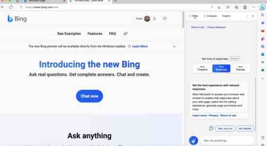 Der neue Bing AI Chatbot von Microsoft kommt in der stabilen
