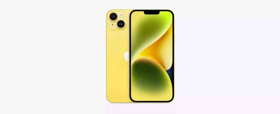 Gelbe Variante von Apple iPhone 14 und iPhone 14 Plus