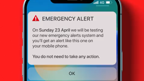 Grossbritannien sendet „laute Sirenen aehnliche Warnung an jedes Telefon im Land