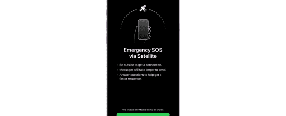 Sos Apples Notfall SOS ueber Satellit wird auf 6 weitere Laender