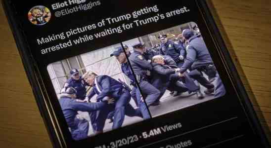 Trump Gefahren von KI Bildern Gefaelschte Bilder von Trump verhaftet Putin