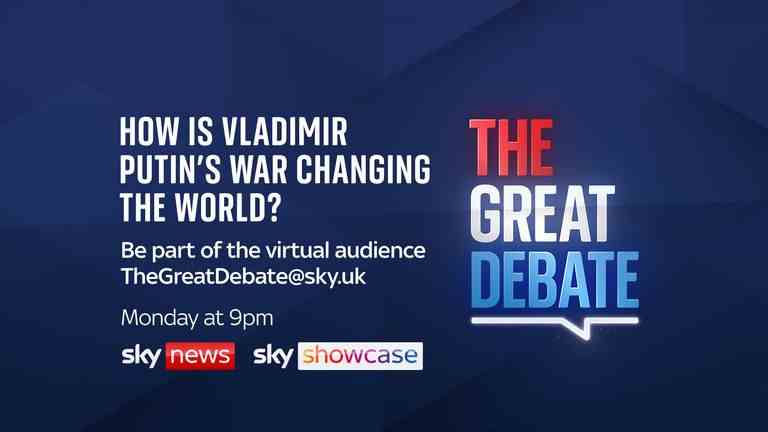 Le grand débat sera diffusé sur Sky News lundi à 21h 