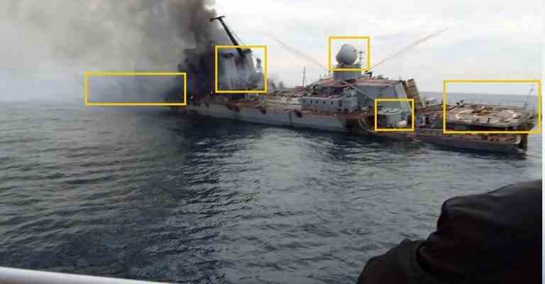 Guerre dUkraine Des photos du navire de guerre russe