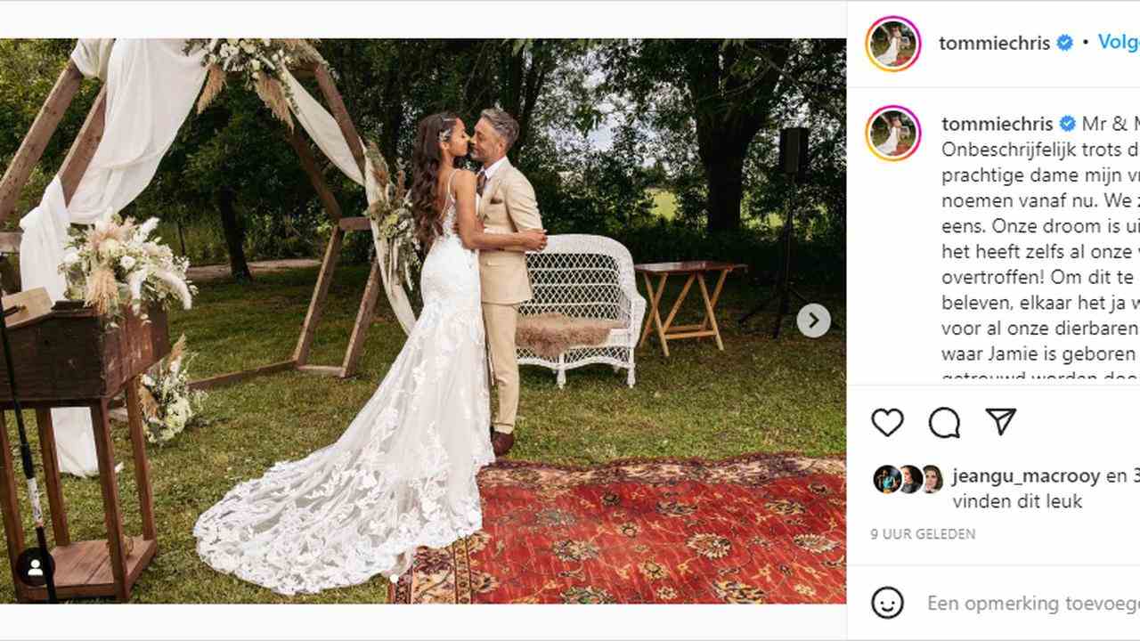 Tommie Christian et Jamie sont mariés.  (Photo : Instagram/Tommie Christiaan)