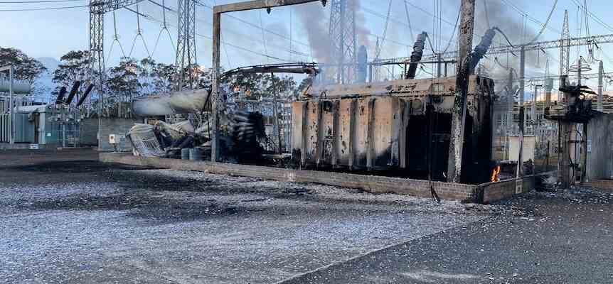 Lincendie de la sous station de Yallah laisse Transgrid avec jusqua