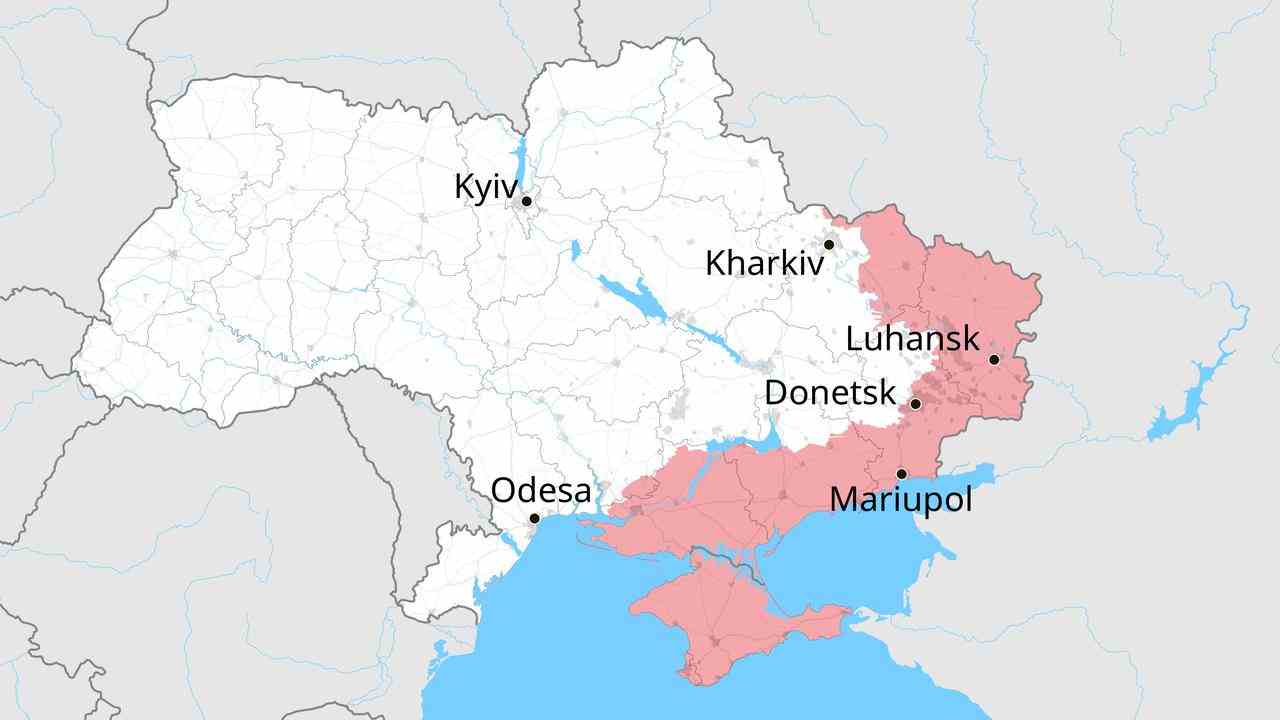 Territoire occupé par la Russie en Ukraine.