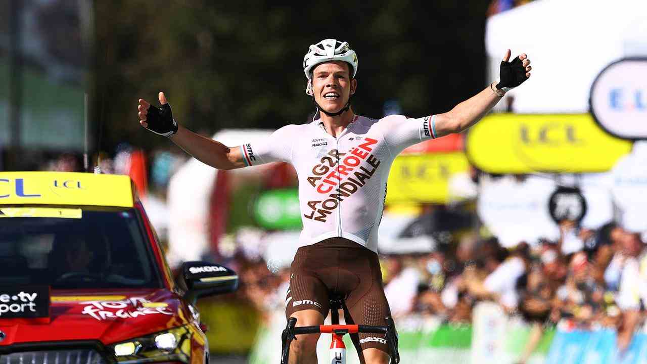 Bob Jungels a signé sa première victoire d'étape sur le Tour de France.