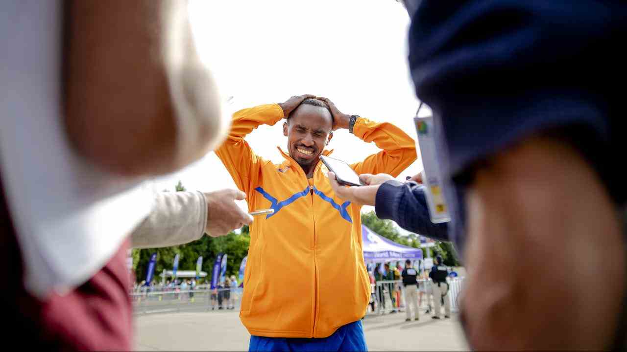 Déception chez Abdi Nageeye après l'arrivée.