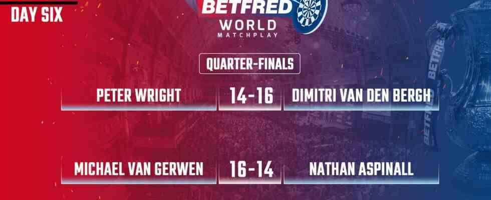 Van Gerwen bat Aspinall pour atteindre les demi finales du World