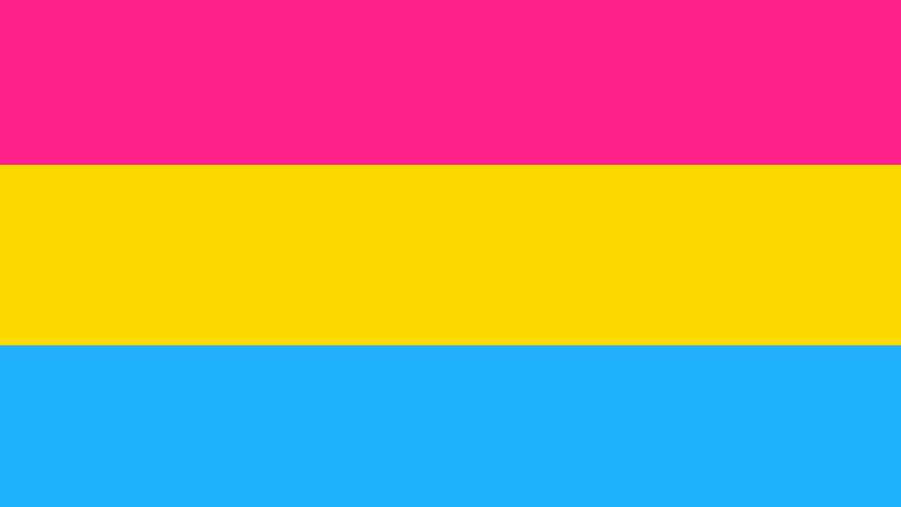 Le drapeau qui représente la pansexualité