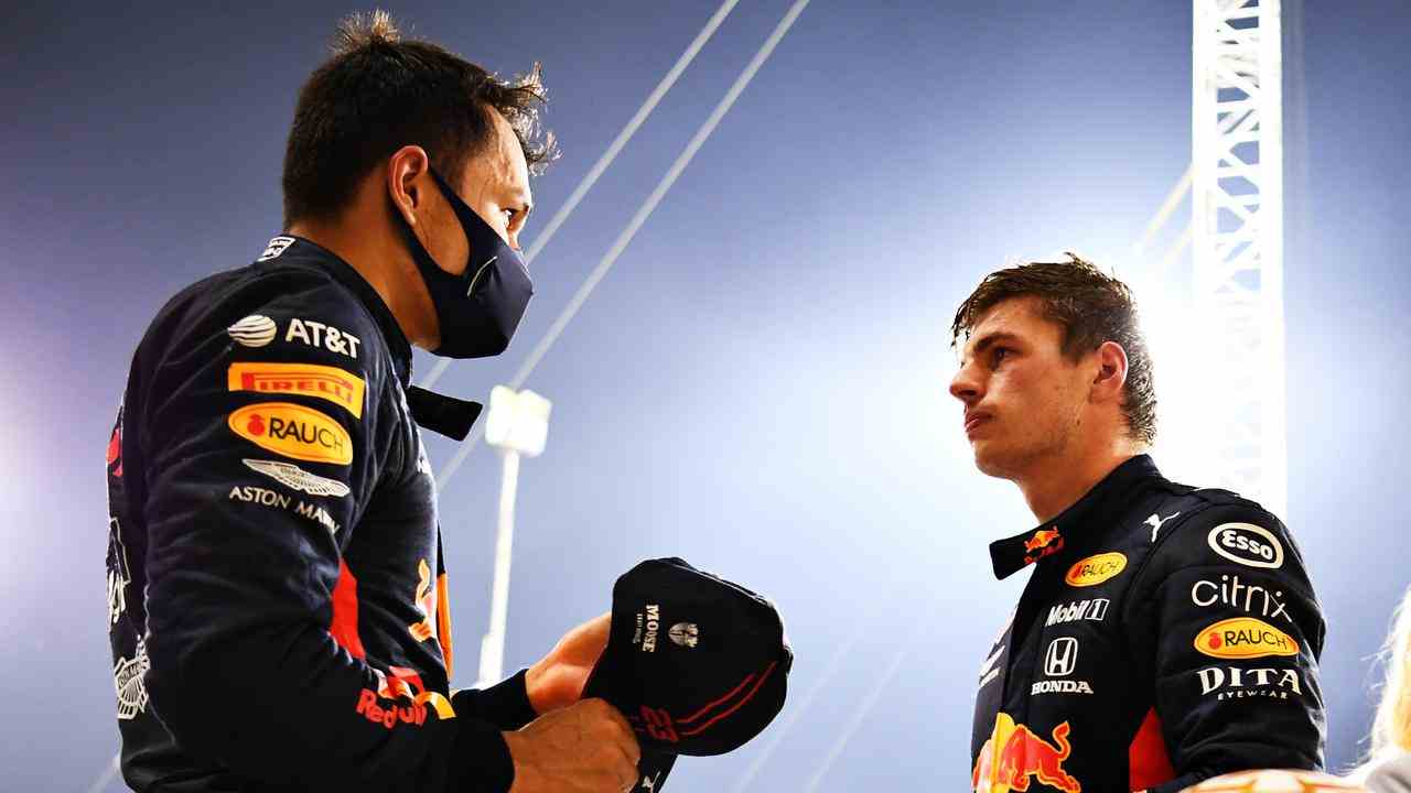 Alexander Albon et Max Verstappen en tant que coéquipiers chez Red Bull Racing.