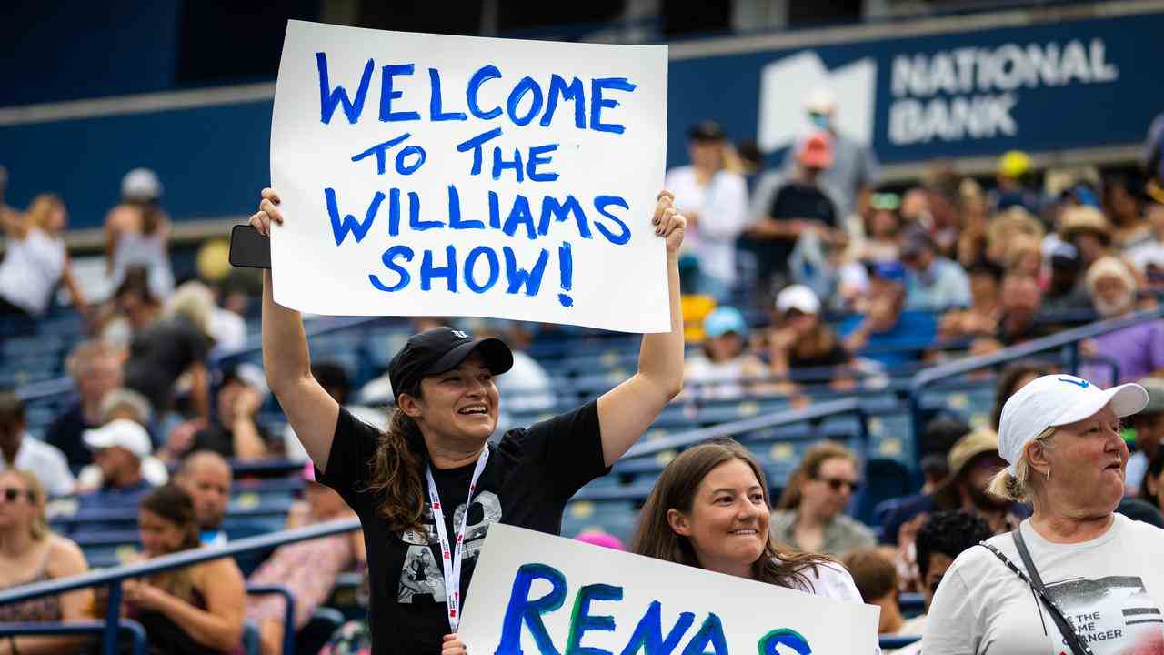 Serena Williams a reçu un accueil chaleureux à Toronto.