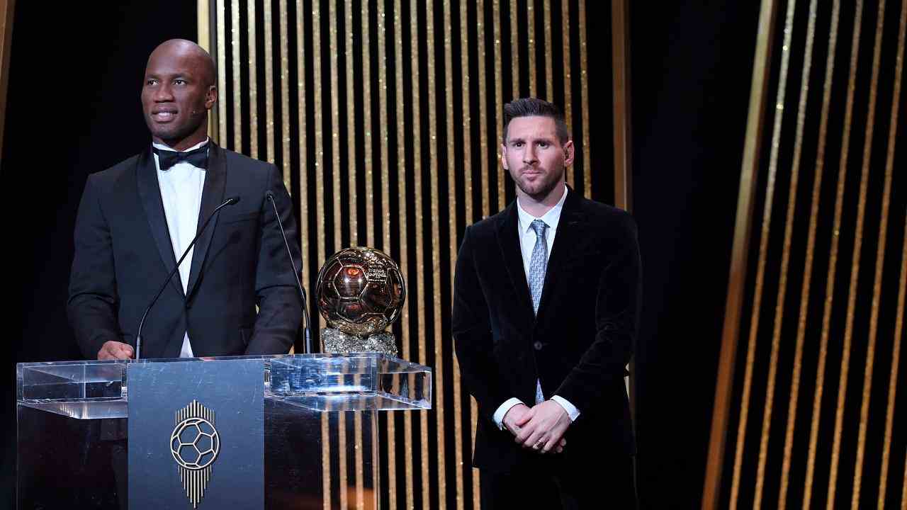 Lionel Messi lors de la cérémonie du Ballon d'Or 2019.