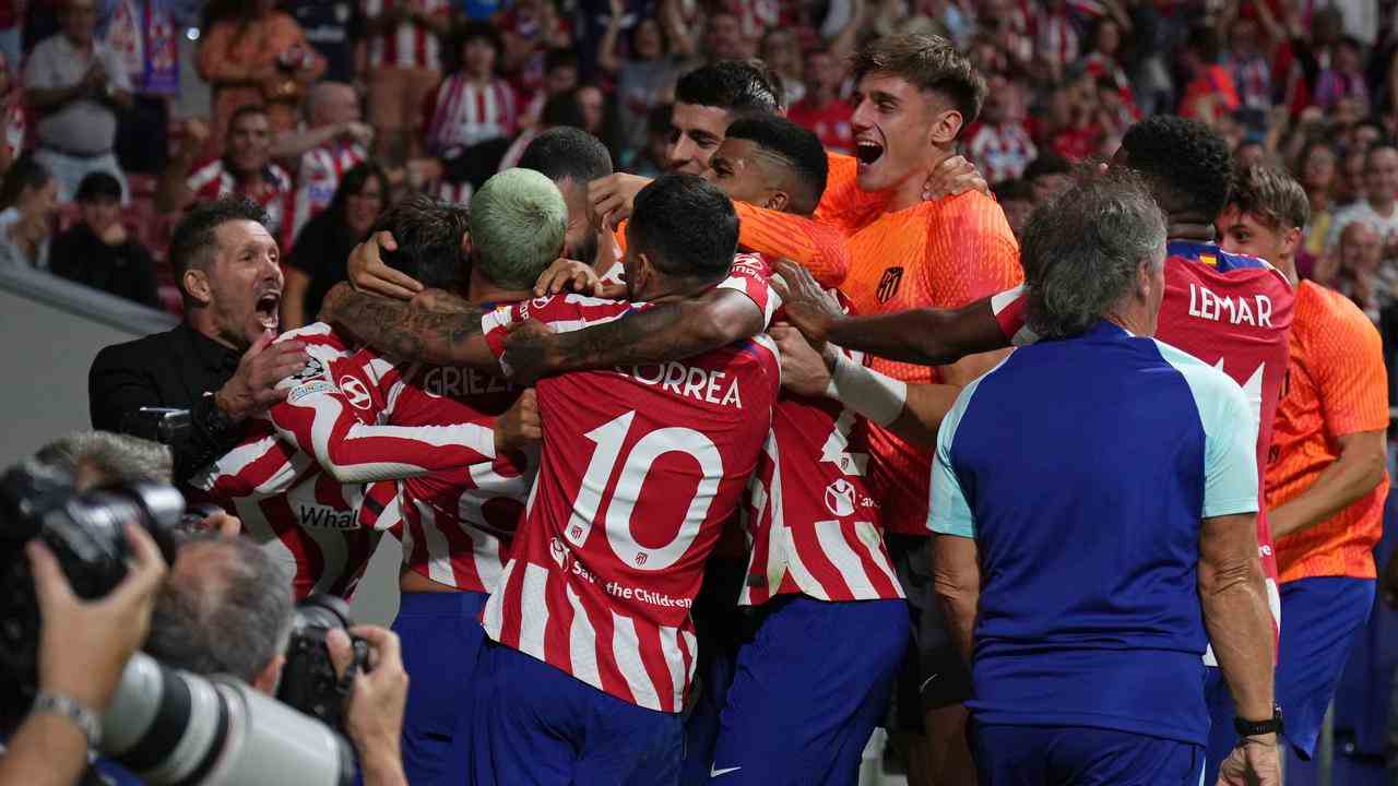 La joie était grande à l'Atlético Madrid après le but vainqueur d'Antoine Griezmann.