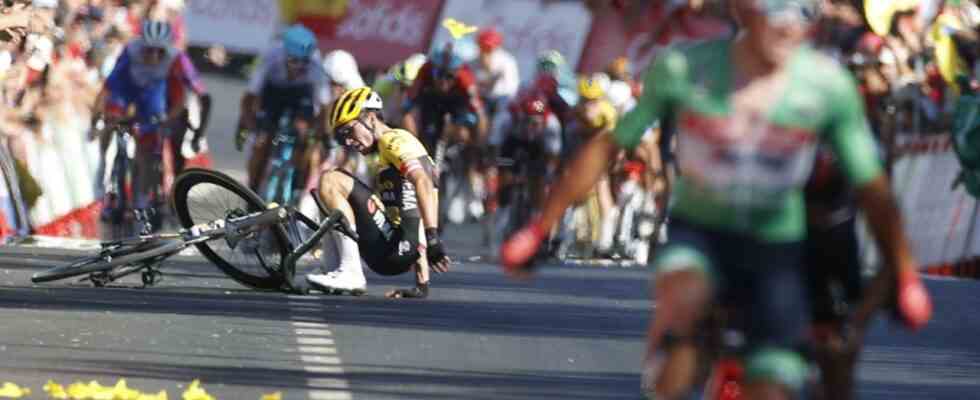 Roglic mord apres un accident a la Vuelta Le