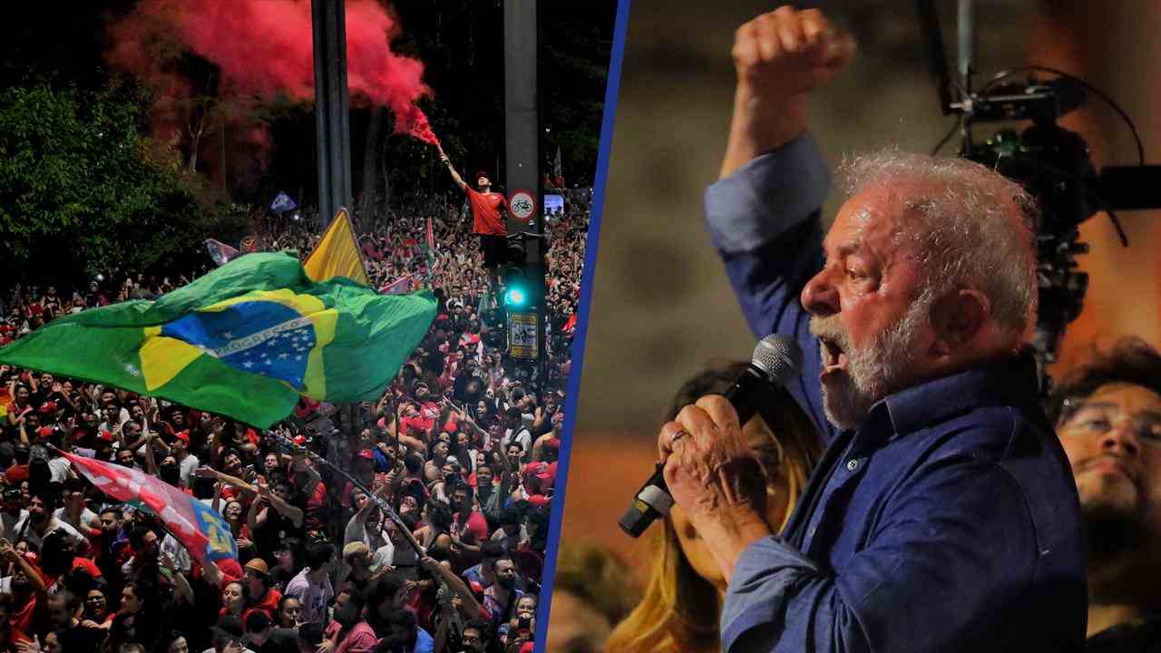 Beeld uit video: Duizenden Brazilianen vieren dat Lula nieuwe president wordt
