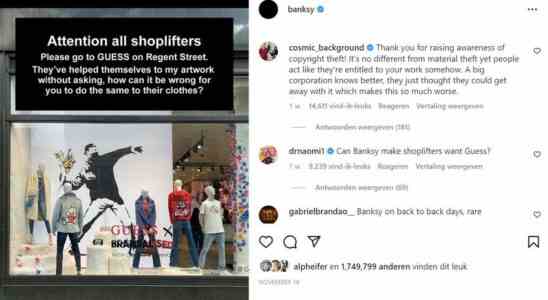 Banksy accuse la marque de mode Guess de vol