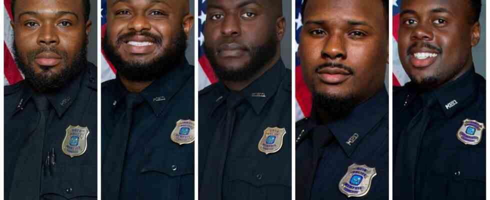 Cinq policiers afro americains arretes aux Etats Unis pour avoir battu a