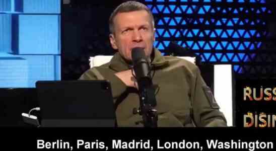 Le presentateur vedette russe Vladimir Solovyov appelle a bruler Madrid