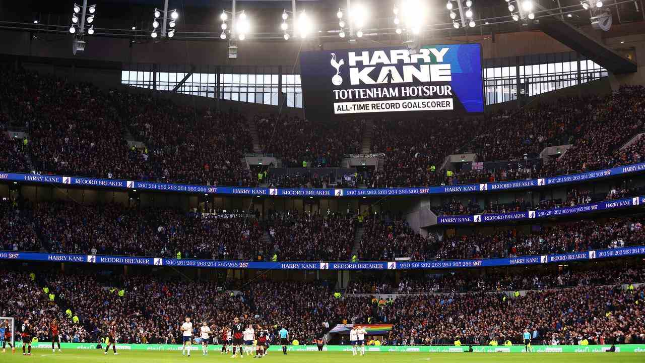 Image tirée de la vidéo : Kane marque contre City et est désormais le meilleur buteur de tous les temps de Tottenham