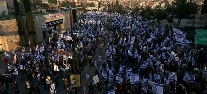moyen orient Manifestations massives contre la reforme judiciaire en Israel