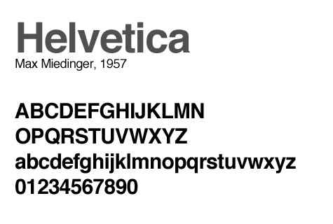 helvetica font