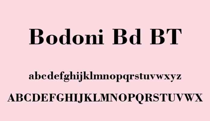 bodoni writing style