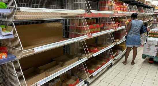In Martinique supermarket shelves are starting to empty