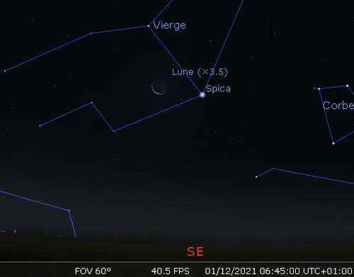 The Moon approaching Spica