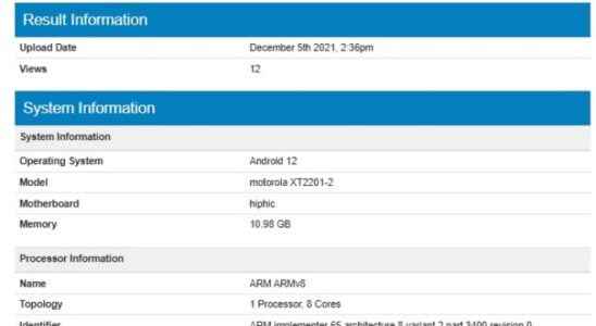 Moto Edge X30 Spotted on Geekbench