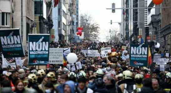 in Belgium thousands of demonstrators against the new health measures