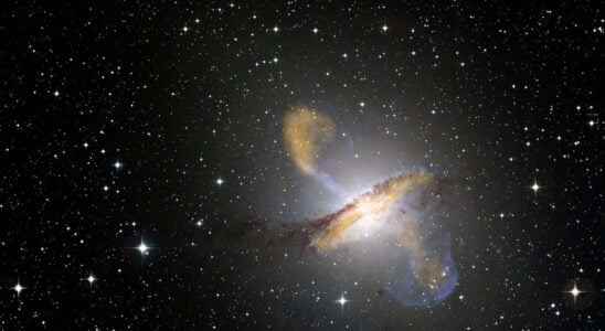 Centaurus A black hole eruption occupies 16 times the size