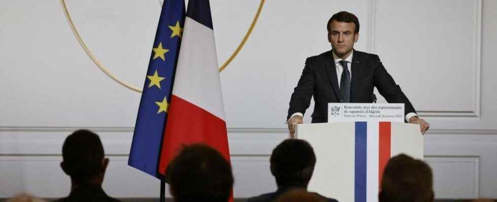 Emmanuel Macron expresses the recognition of the French State to