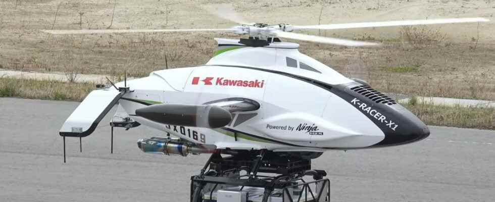 Kawasaki unveils its delivery drone designed around a motorcycle engine