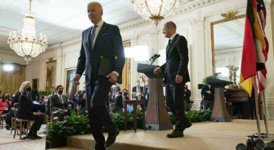 Biden and Scholz show unity against Russia but diverge on