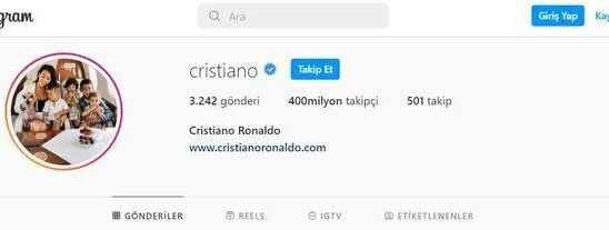 Cristiano Ronaldo shook Instagram Became the first person to reach