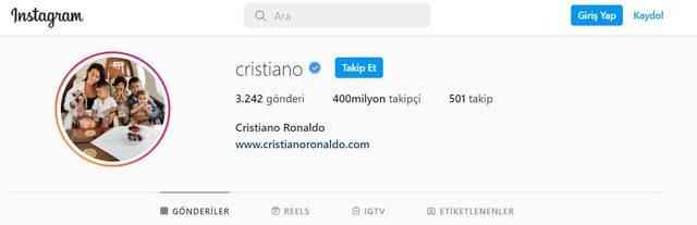 Cristiano Ronaldo shook Instagram Became the first person to reach