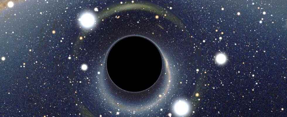 First unambiguous detection of a wandering stellar black hole