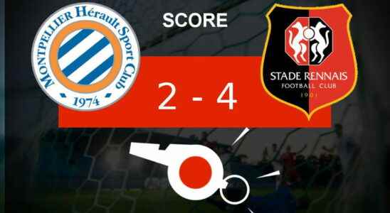 Montpellier Rennes Stade Rennais masters its opponent 2 4 the