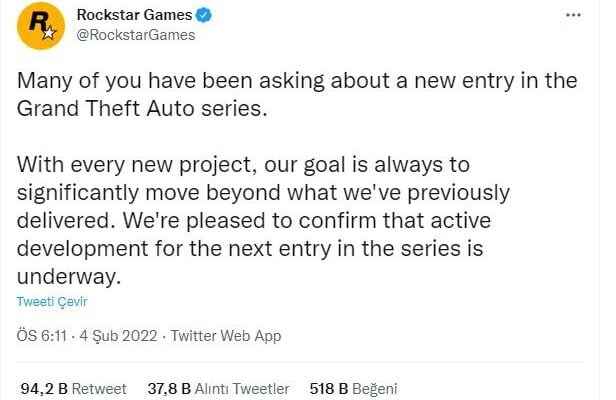 Rockstar Games GTA 6 is under construction