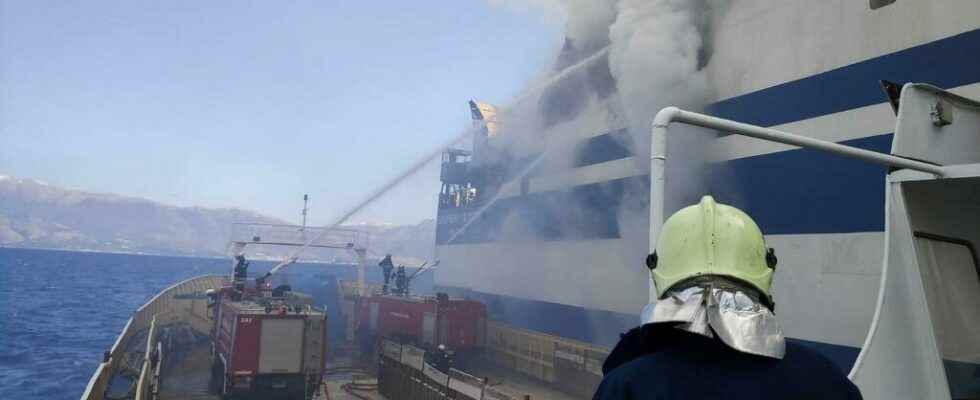 deadly fire on a ferry off the island of Corfu