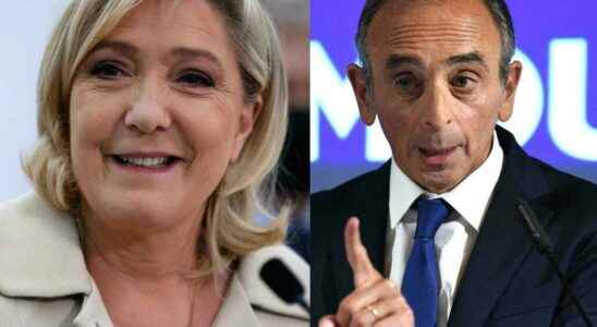 distance duel between Le Pen and Zemmour