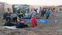 A Finnish bus carrying refugees from Ukraine derailed in the