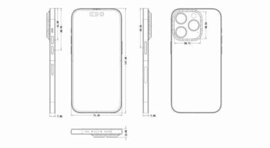 Clear schematics for iPhone 14 Pro and 14 Pro Max