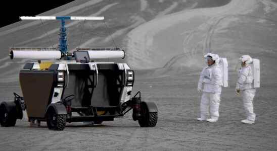 Here is Flex a prototype lunar rover being tested in