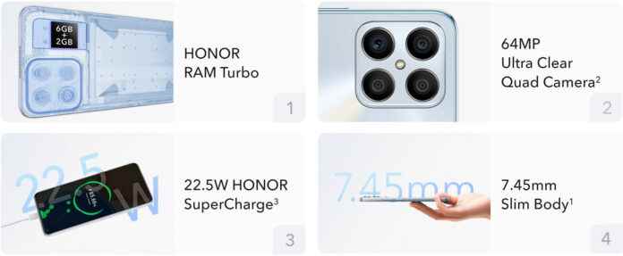 Honor X8 introduced with Snapdragon 690 and 64MP camera